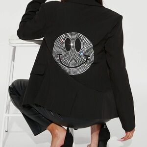 All Smiles Rhinestone Blazer